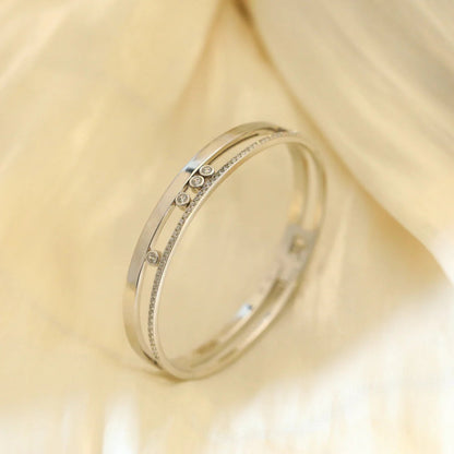 [baslovejewels]Move Romane Diamond Bangle Bracelet