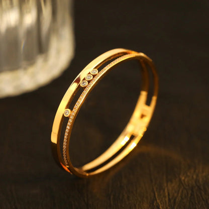 [baslovejewels]Move Romane Diamond Bangle Bracelet