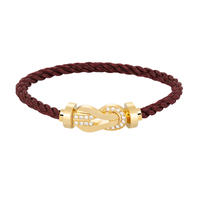 [baslovejewels]CHANCE LARGE 8 FIGURE BUCKLE HALF DIAMOND BRACELET GOLD
