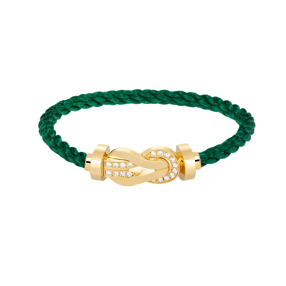 [baslovejewels]CHANCE LARGE 8 FIGURE BUCKLE HALF DIAMOND BRACELET GOLD