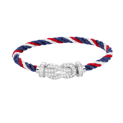 [baslovejewels]CHANCE LARGE 8 FIGURE BUCKLE FULL DIAMOND BRACELET SILVER