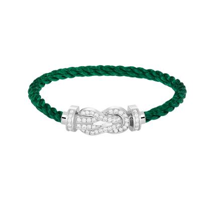 [baslovejewels]CHANCE LARGE 8 FIGURE BUCKLE FULL DIAMOND BRACELET SILVER