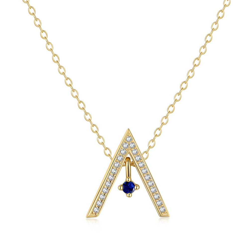 [baslovejewels]Sparkling "A" Shape Necklace