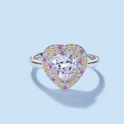 [baslovejewels]Delicate Ebullient Heart Shape Wedding Ring
