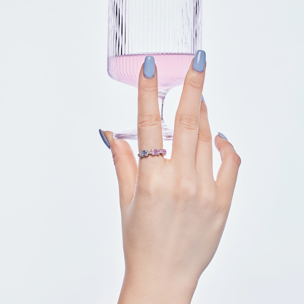 [baslovejewels]Unique Colorful Emerald Cut Party Ring
