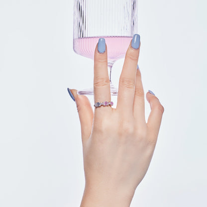 [baslovejewels]Unique Colorful Emerald Cut Party Ring