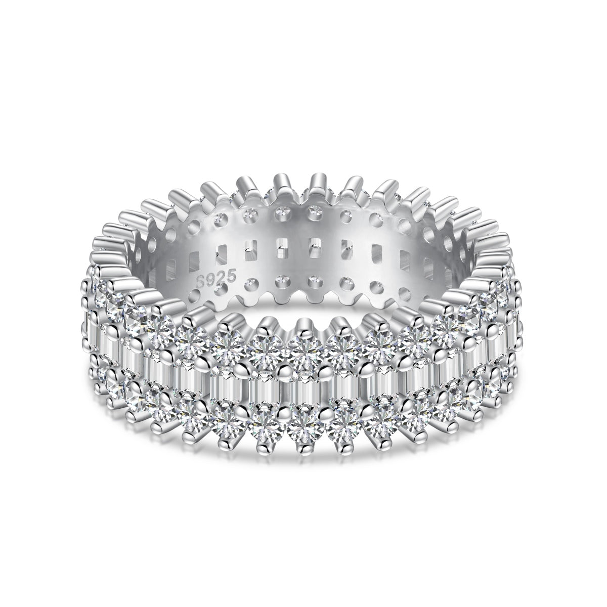[baslovejewels]Ornate Colorful Radiant Cut Daily Ring
