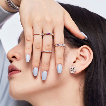 [baslovejewels]Delicate Vibrant Emerald Cut Daily Ring