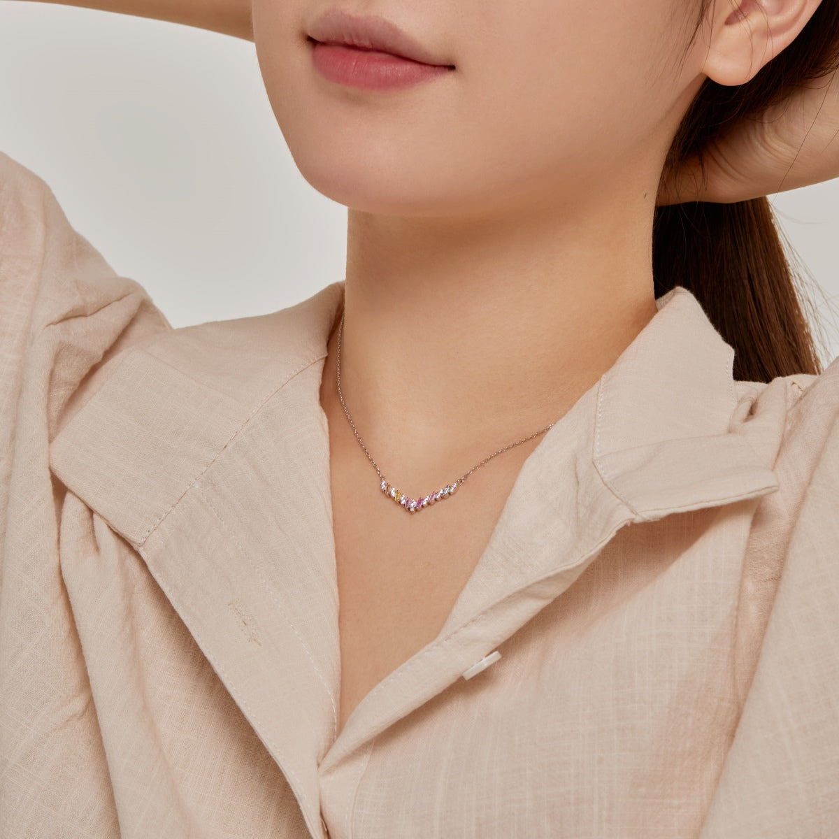 [baslovejewels]Dazzling Rainbow Necklace