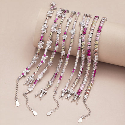 [baslovejewels]Ornate Colorful Butterfly Shape Round Cut Daily Bracelet