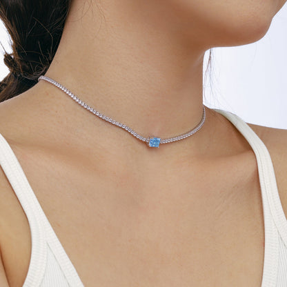 [baslovejewels]2.0 carat Ornate Emerald Cut Necklace