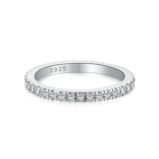 [baslovejewels]Delicate Sparkling Round Cut Daily Ring