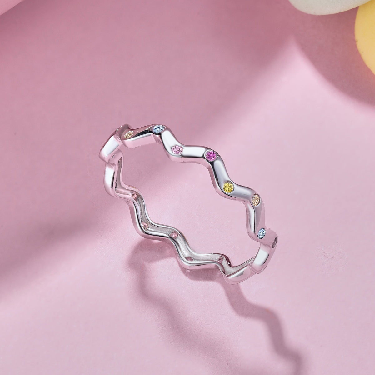 [baslovejewels]Ornate Vibrant Round Cut Daily Ring