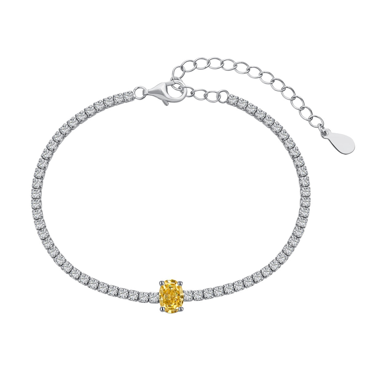 [baslovejewels]0.75 Carat Exquisite Oval Cut Daily Bracelet