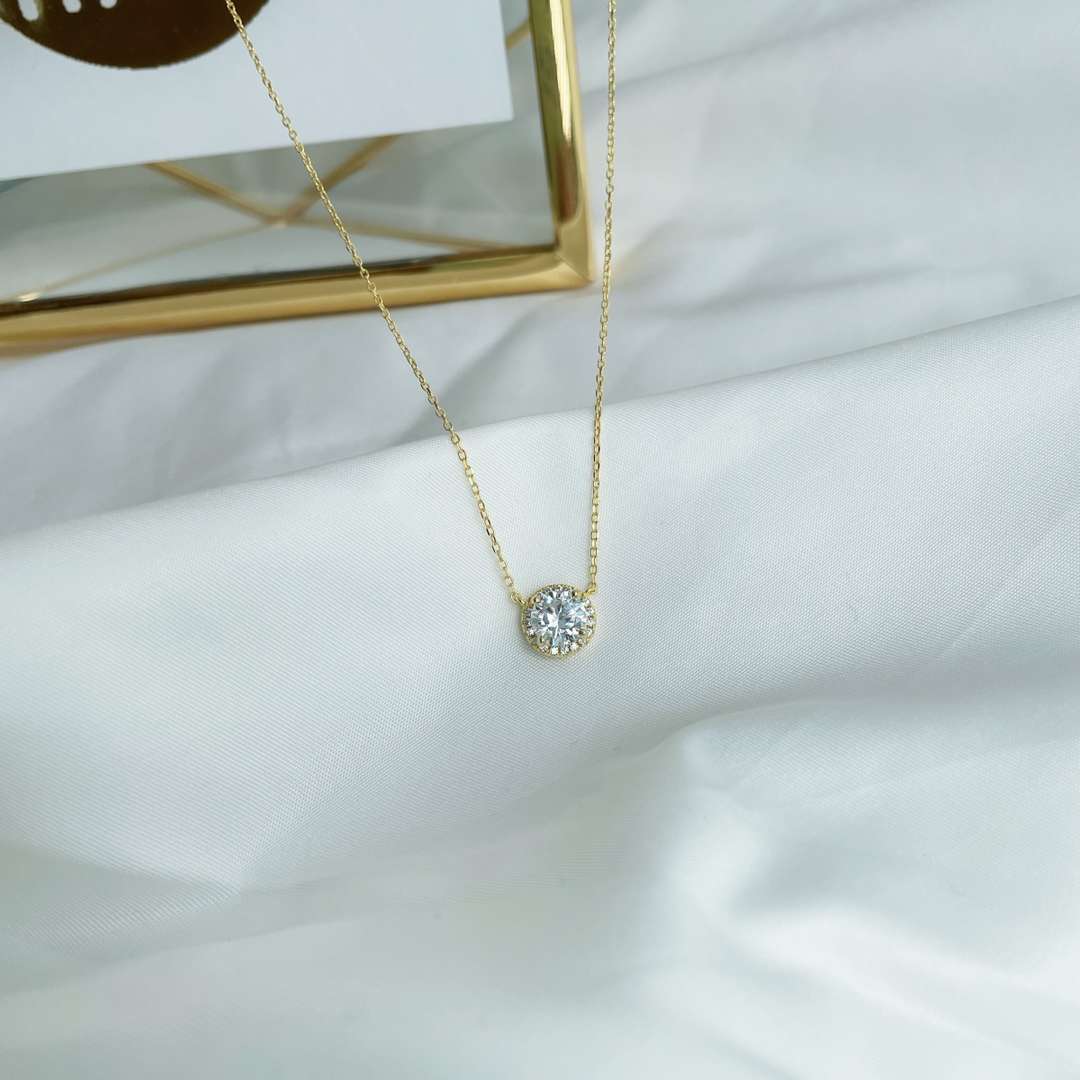 [baslovejewels]Luxurious Round Cut Necklace