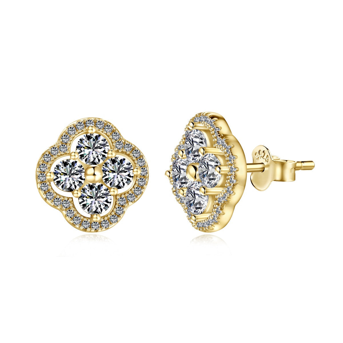 [baslovejewels]Four-Leaf Clover Exquisite Earrings