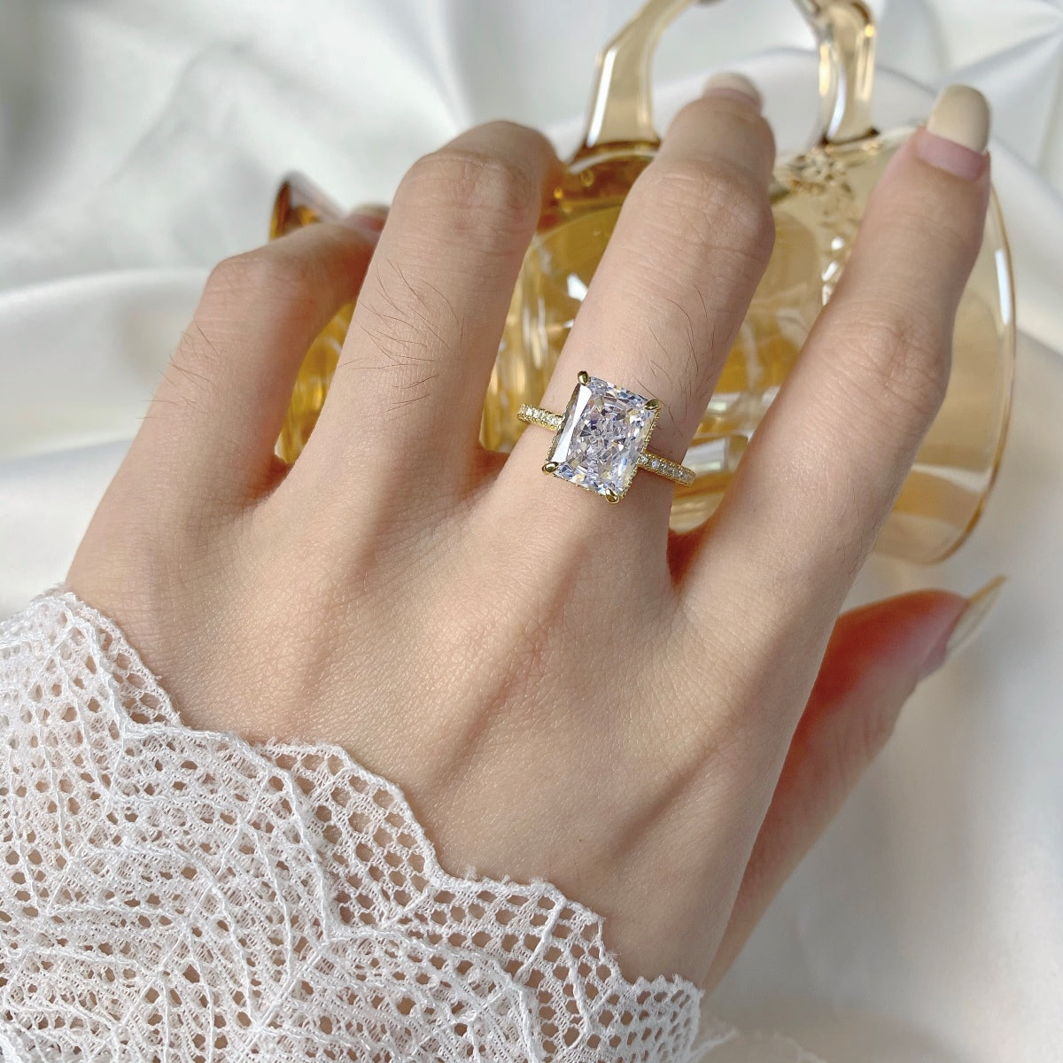 [baslovejewels]4.0 Carat Luxurious Engagement Ring