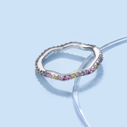 [baslovejewels]Dainty Colorful Round Cut Party Ring