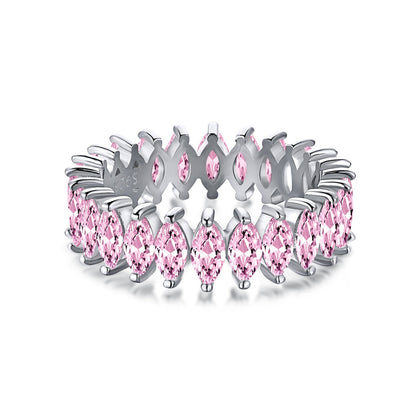 [baslovejewels]Gorgeous Marquise Cut Tennis Ring