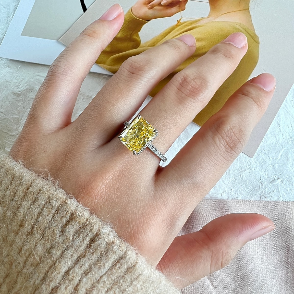 [baslovejewels]4.0 Carat Luxurious Engagement Ring