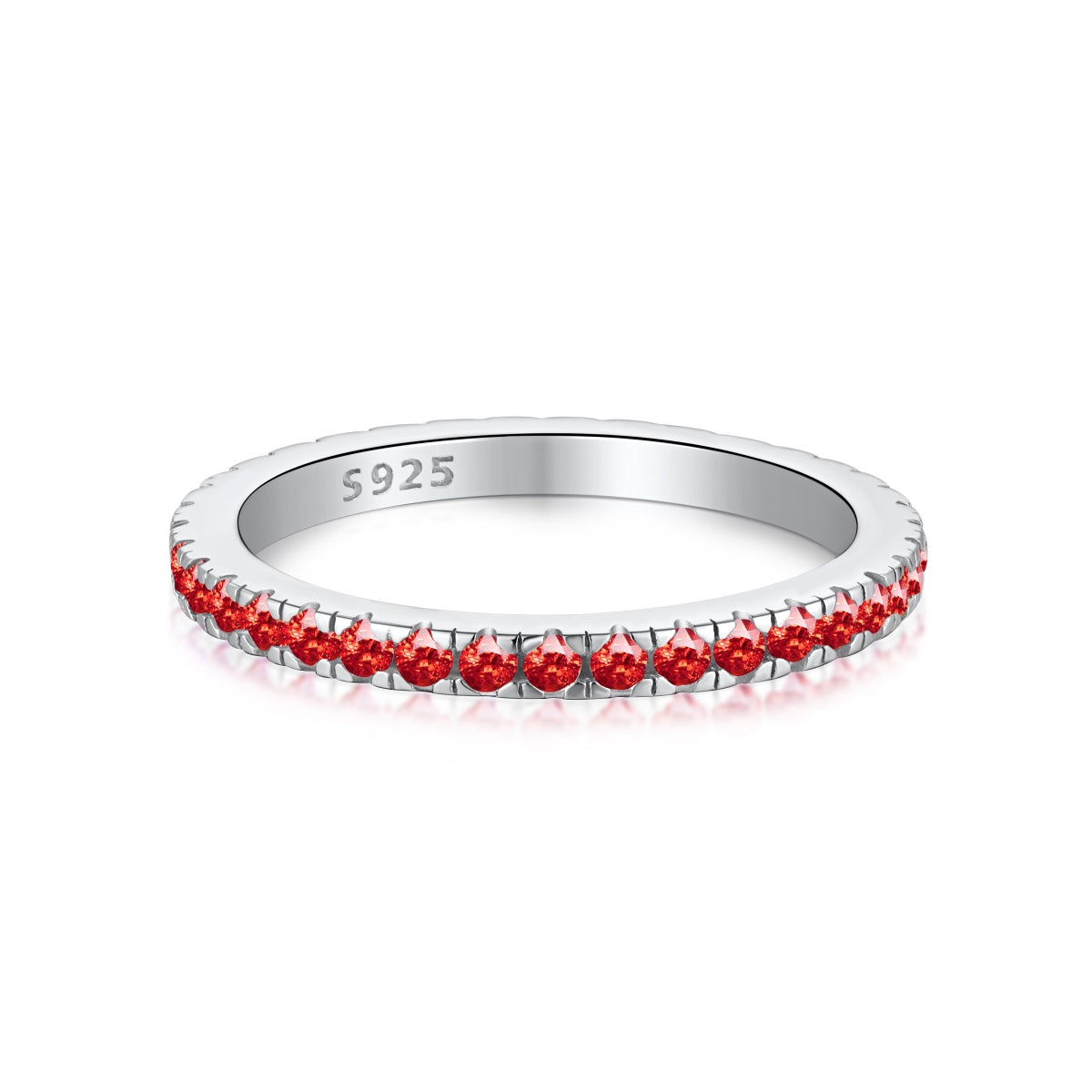 [baslovejewels]Delicate Sparkling Round Cut Daily Ring