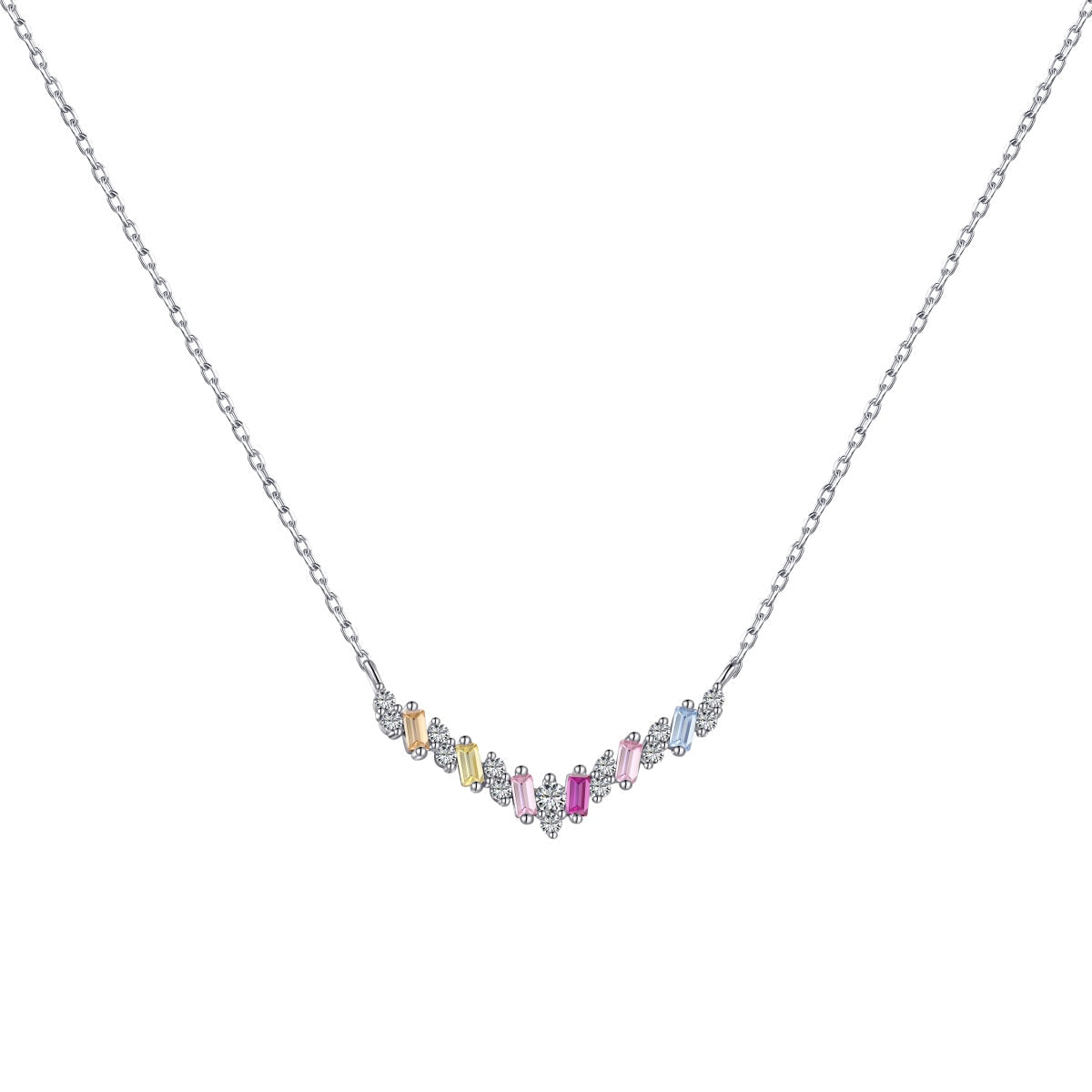 [baslovejewels]Dazzling Rainbow Necklace