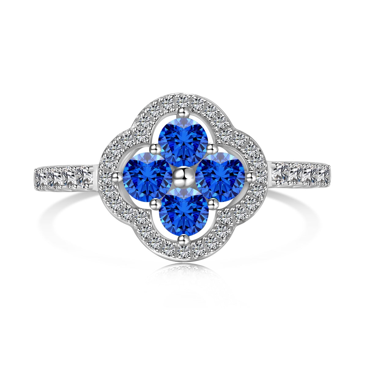 [baslovejewels]Four Leaf Clover Flower Design Ring