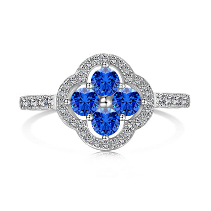 [baslovejewels]Four Leaf Clover Flower Design Ring