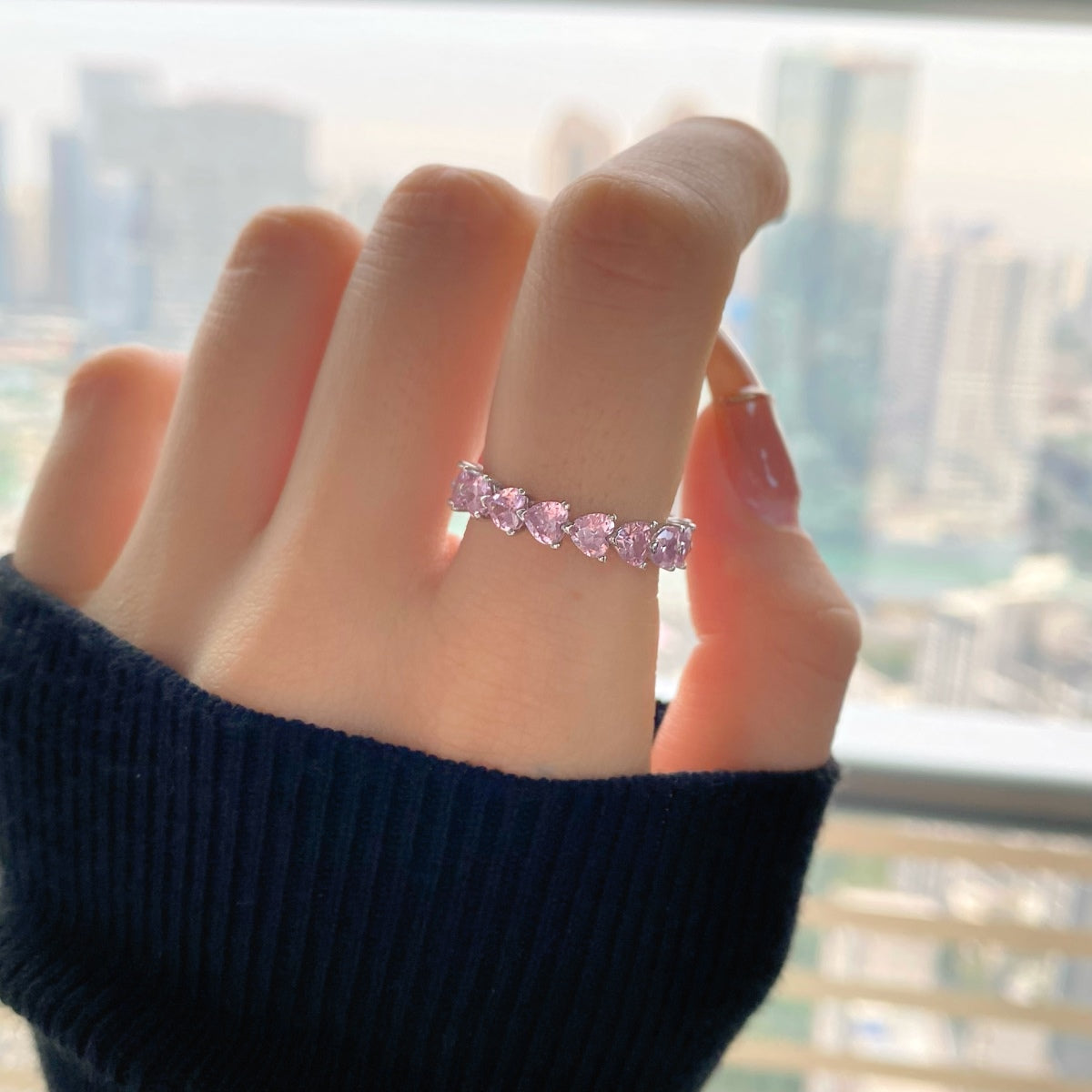 [baslovejewels]0.25 Carat Radiant Romance Heart Cut Lover Ring