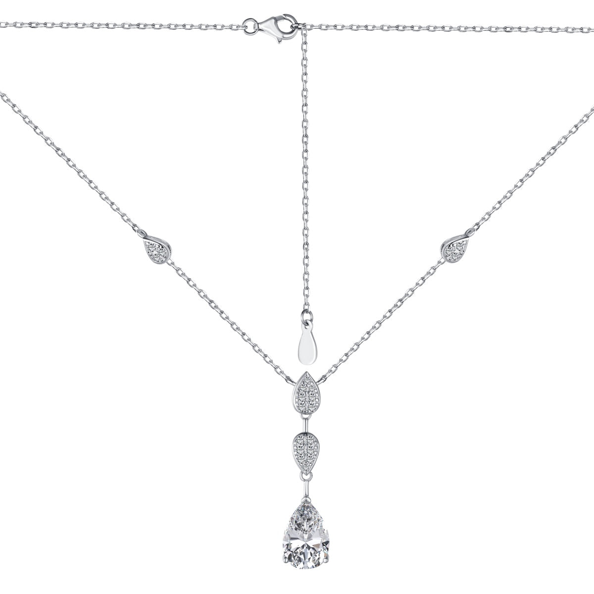 [baslovejewels]Dazzling Pear Cut Necklace