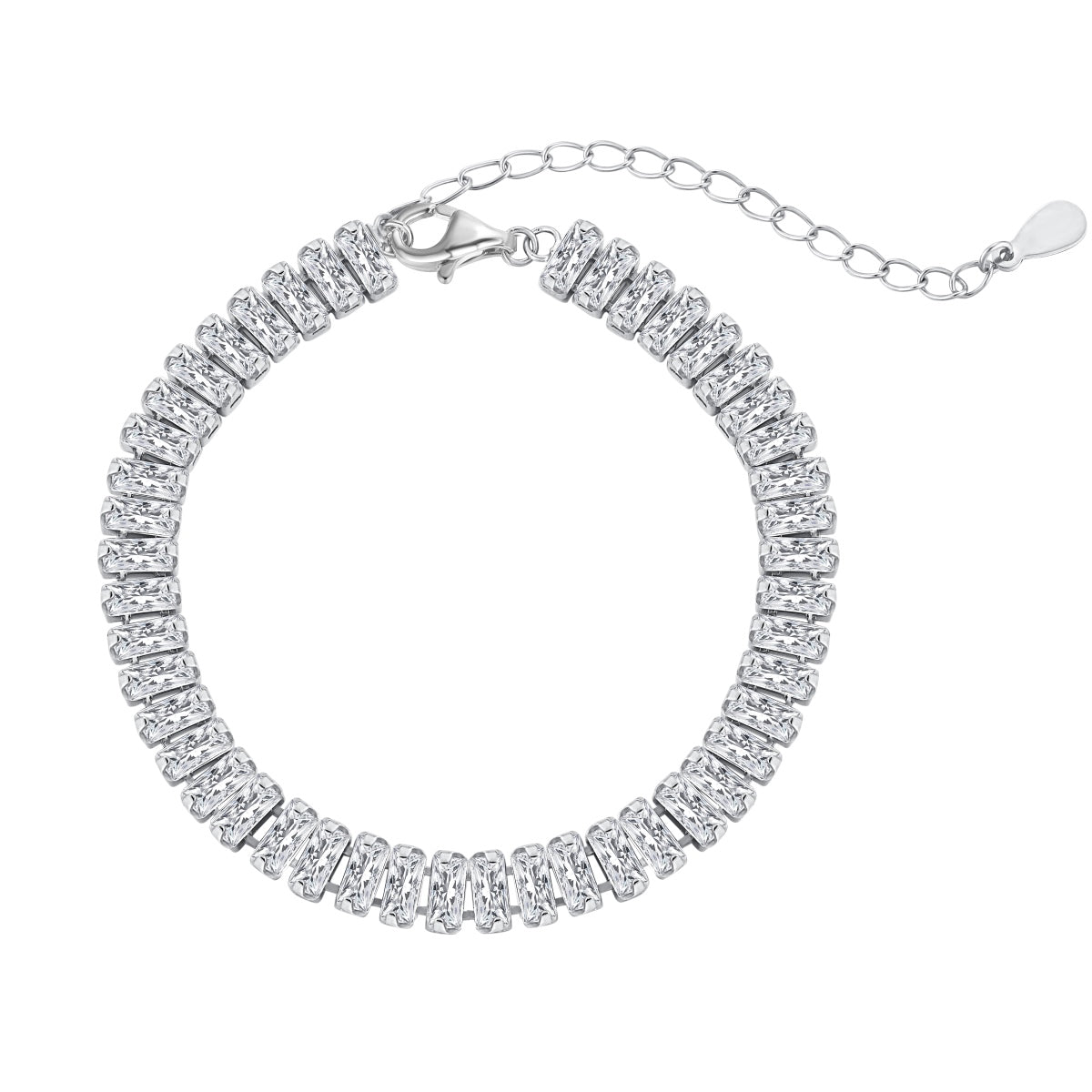 [baslovejewels]Exquisite Emerald Cut Daily Bracelet