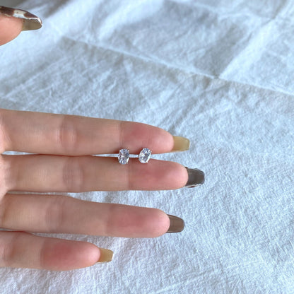 [baslovejewels]Oval Classic Dignified Elegant Earrings