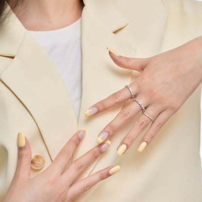 [baslovejewels]Dazzling Lustrous Round Cut Tennis Ring