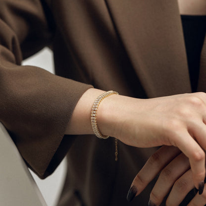 [baslovejewels]Exquisite Emerald Cut Daily Bracelet