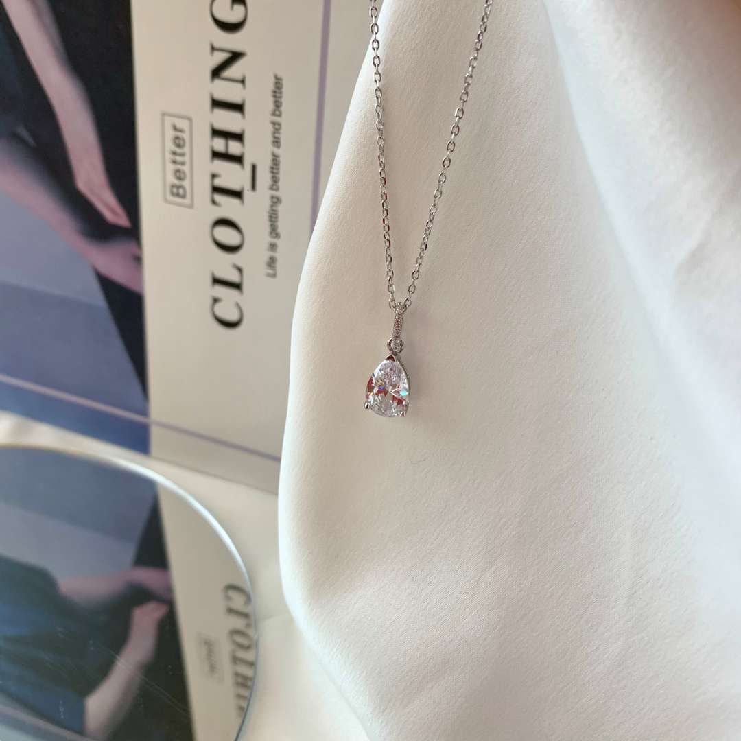 [baslovejewels]Delicate Water Drop Shape Fashion Necklace