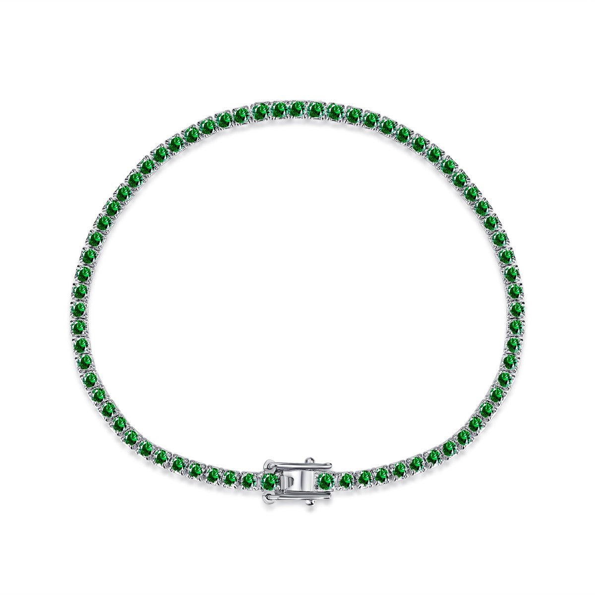[baslovejewels]Dazzling Colorful Round Cut Daily Bracelet