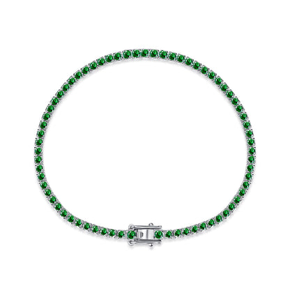 [baslovejewels]Dazzling Colorful Round Cut Daily Bracelet
