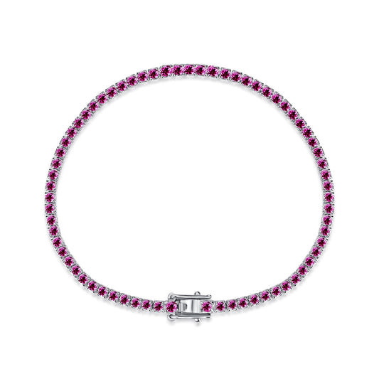 [baslovejewels]Dazzling Colorful Round Cut Daily Bracelet
