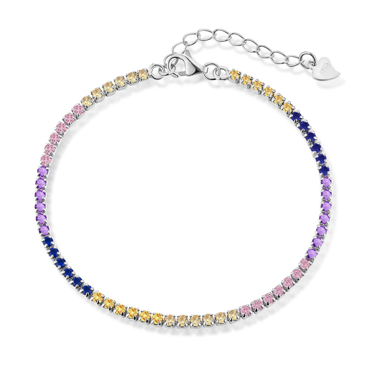 [baslovejewels]Radiant Shinning Princess Cut Tennis Bracelet