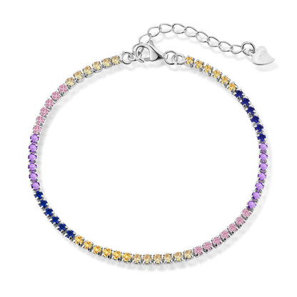[baslovejewels]Radiant Shinning Princess Cut Tennis Bracelet