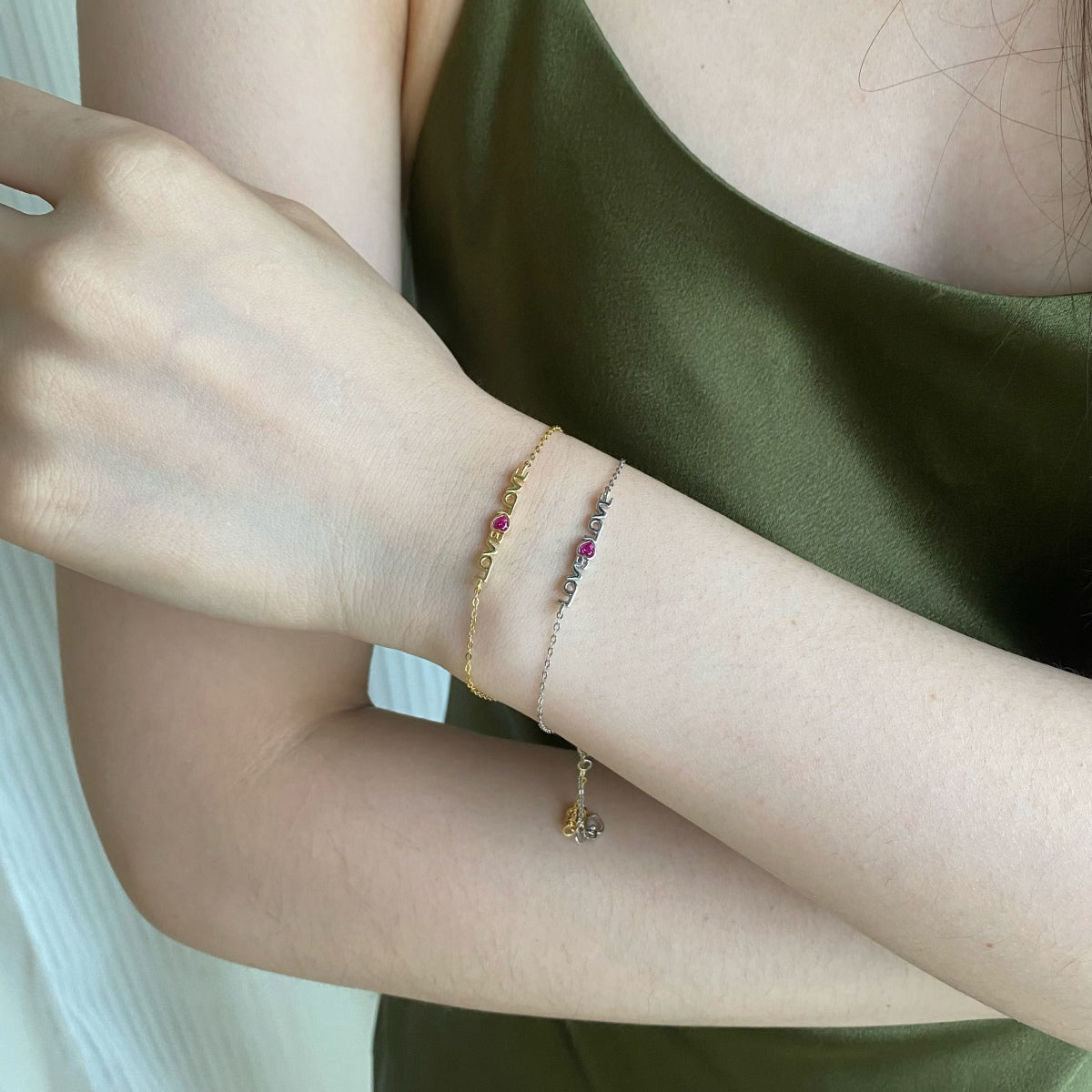 [baslovejewels]Romantic Heart Shape Lover Bracelet