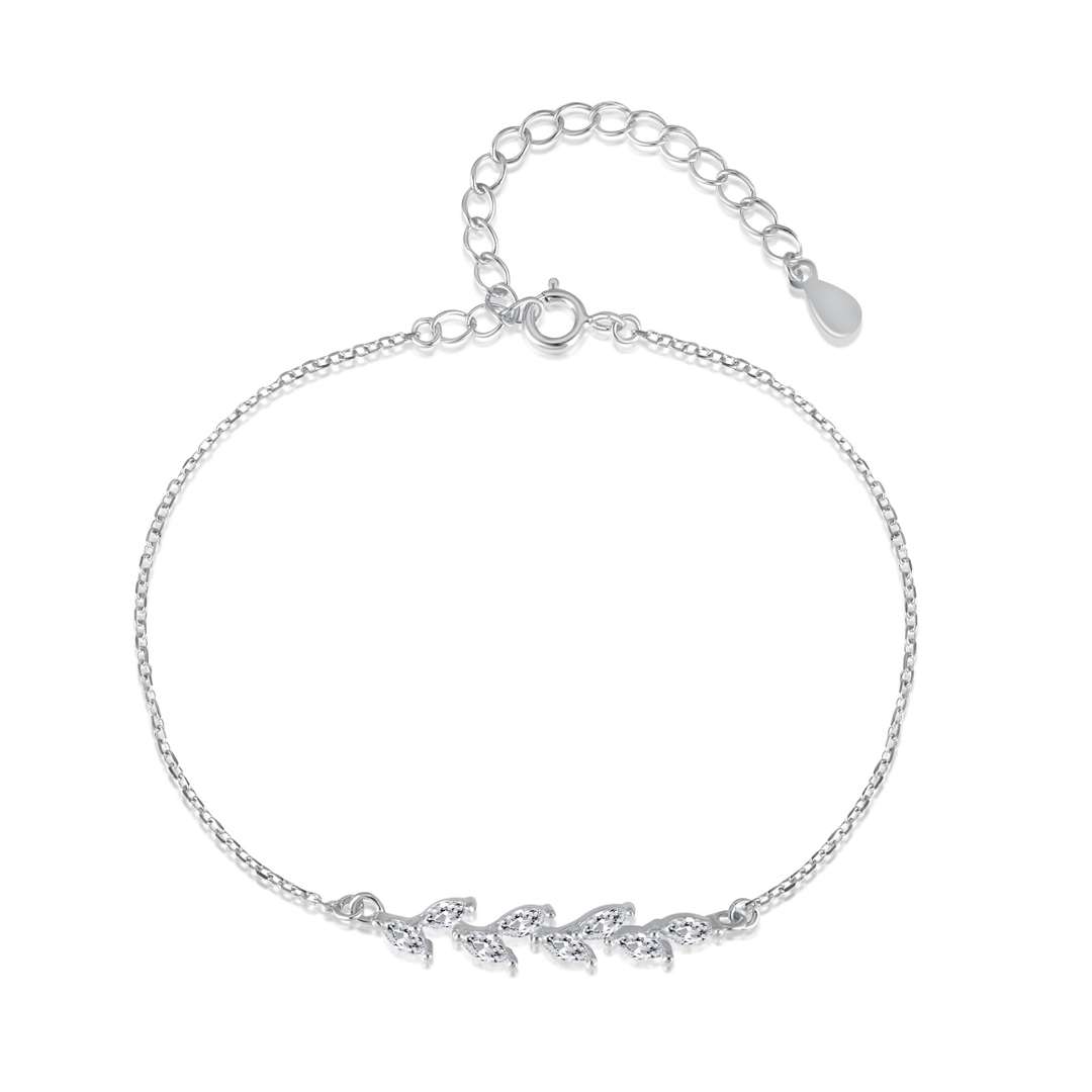 [baslovejewels]Elegant Wheat Leaves Shape Bracelet