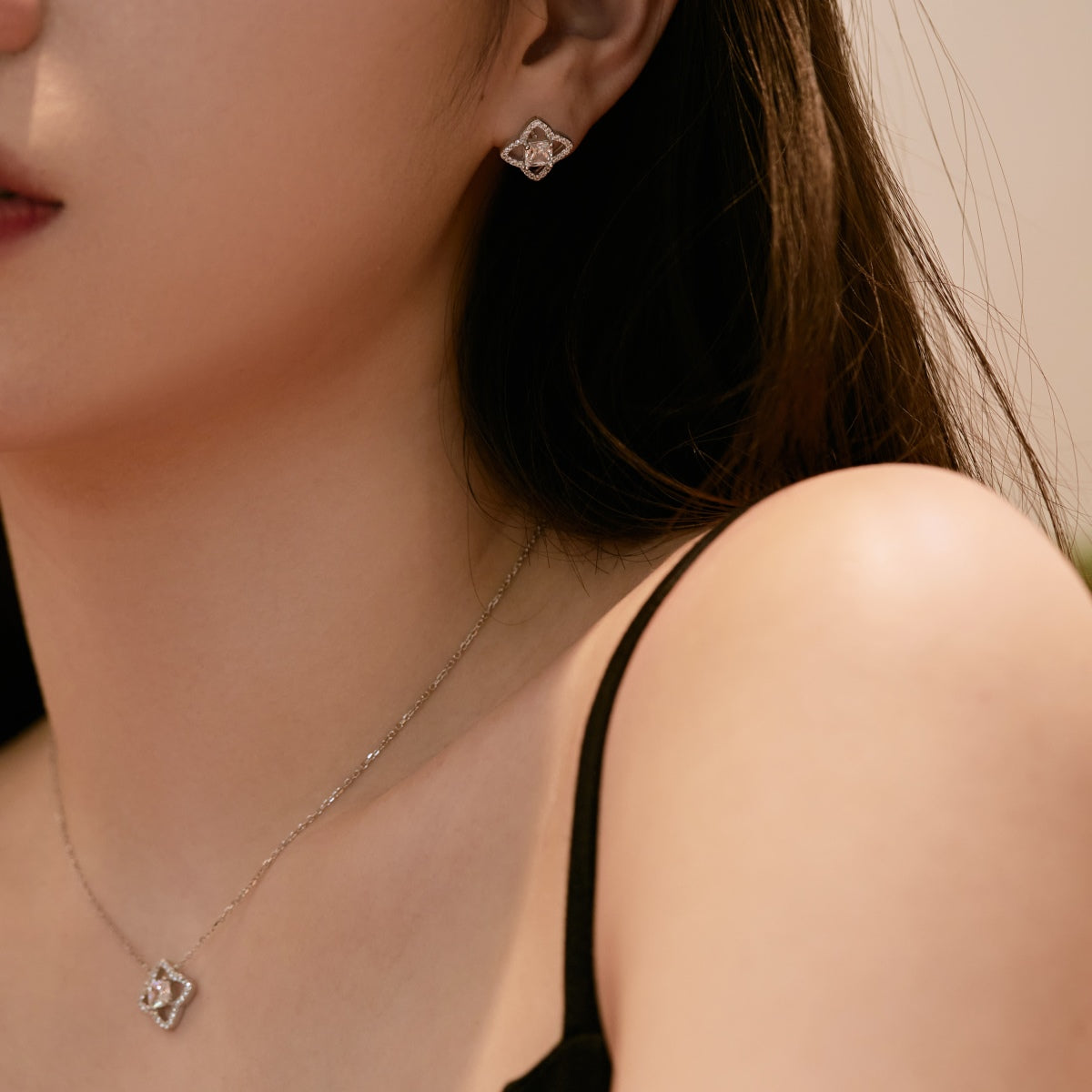 [baslovejewels]Elegant Star Shape Princess Cut Daily Earrings