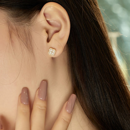 [baslovejewels]Four-Leaf Clover Flower Shaped Earrings