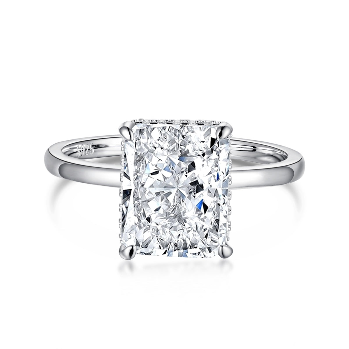 [baslovejewels]4.0 Carat Ornate Enchanting Radiand Cut Banquet Ring