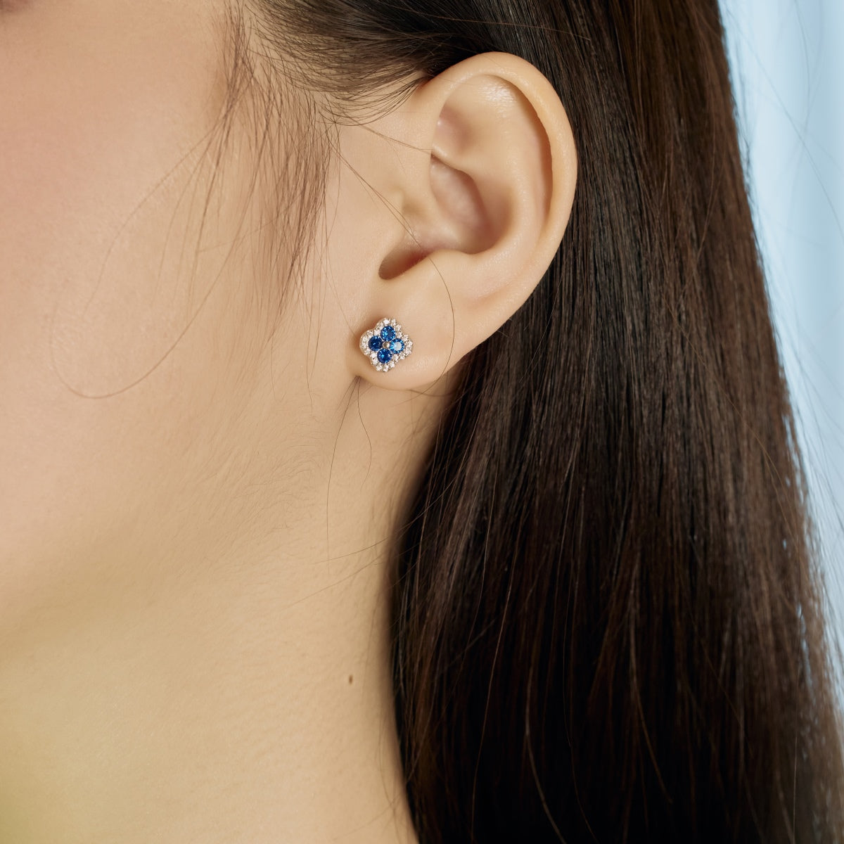 [baslovejewels]Four-Leaf Clover Flower Shaped Earrings