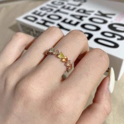 [baslovejewels]0.25 Carat Radiant Romance Heart Cut Lover Ring
