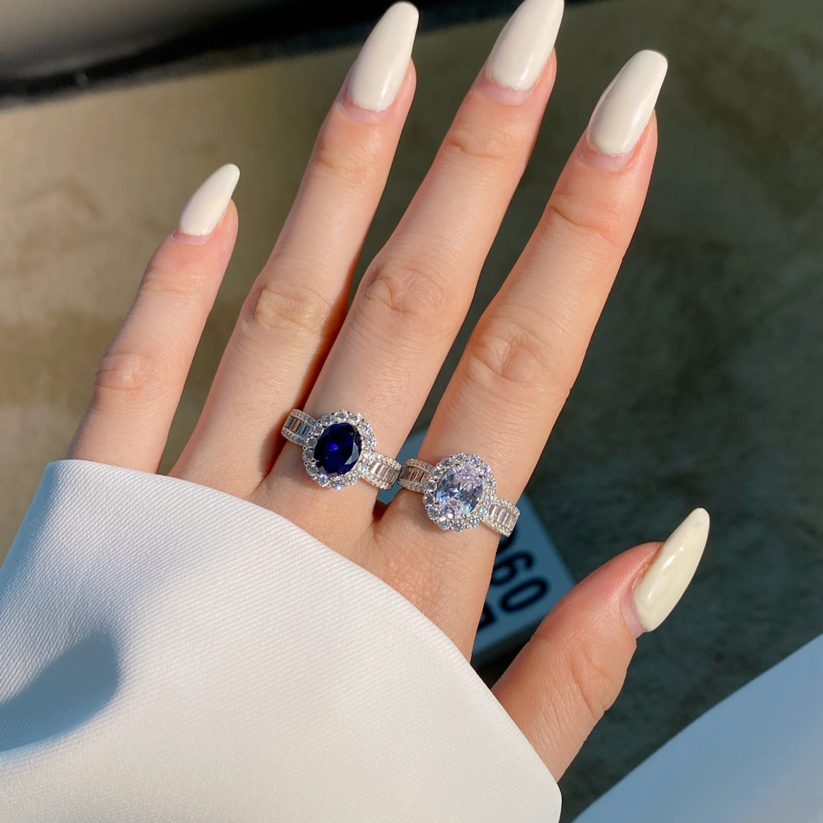 [baslovejewels]1.5 Carat Dazzling Charming Oval Cut Banquet Ring
