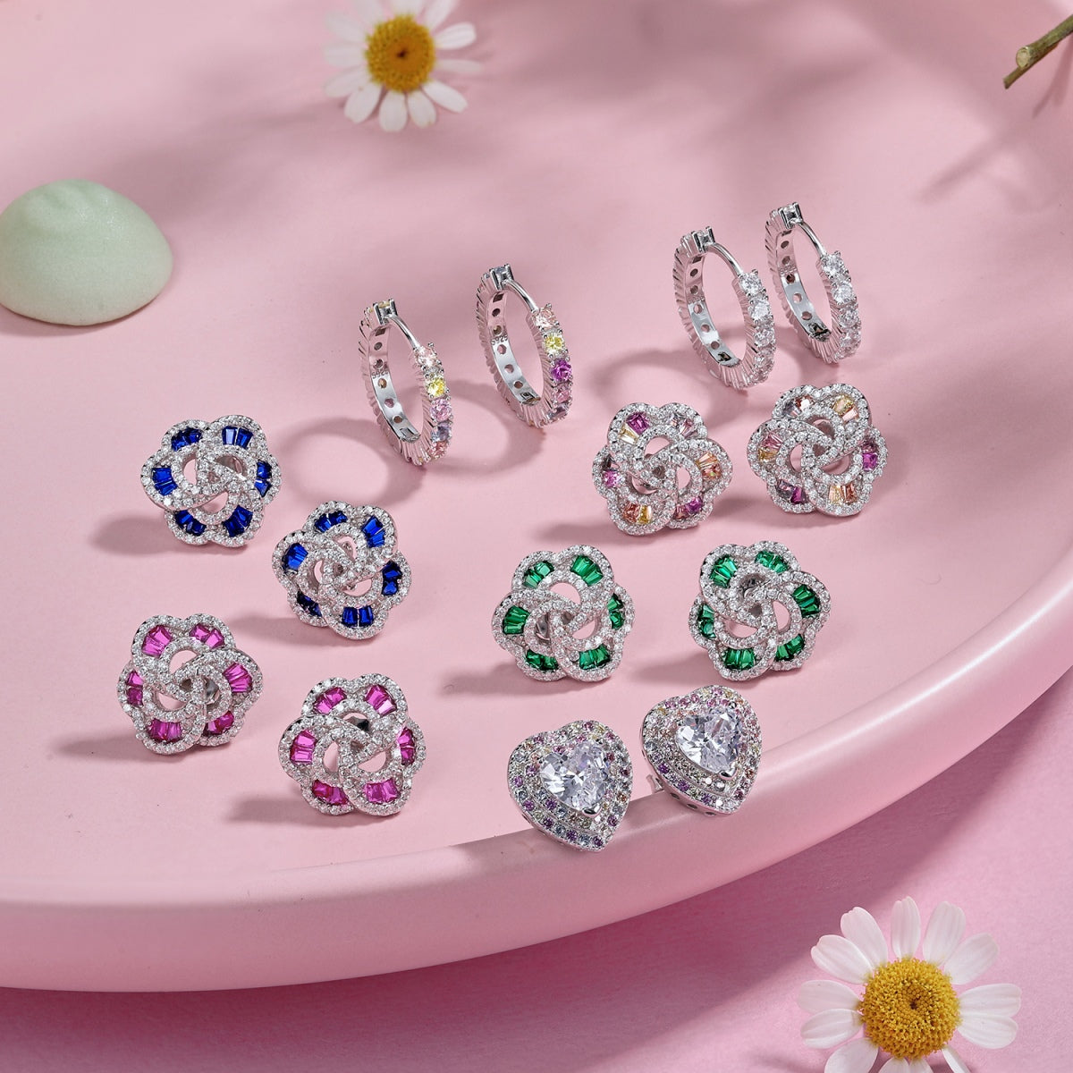 [baslovejewels]Dazzling Heart Shape Lover Earrings