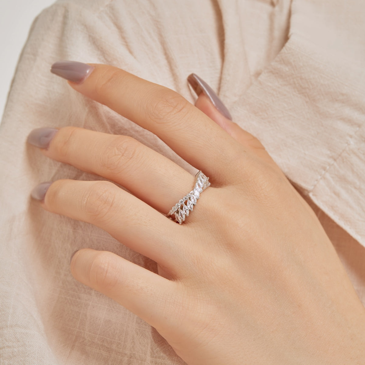 [baslovejewels]Unique Colorful Marquise Cut Daily Ring